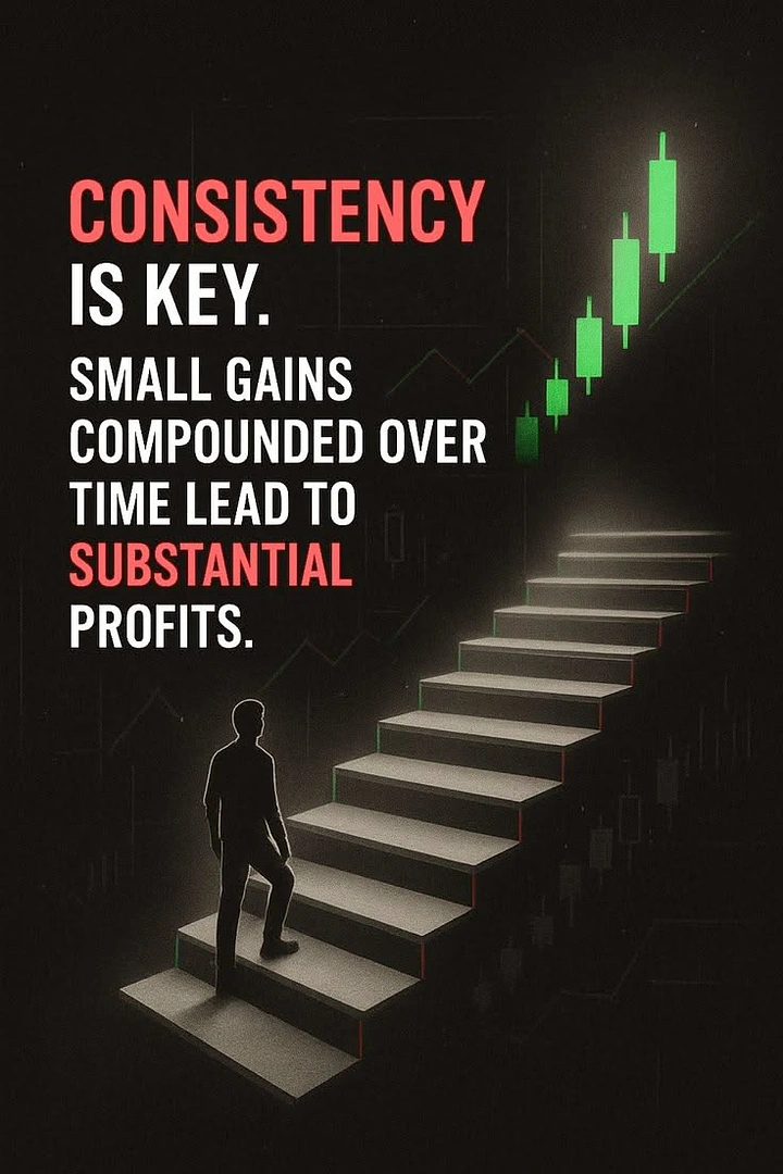 Stock Brokers & Investing creative ad: Staircase merges into candlestick growth chart