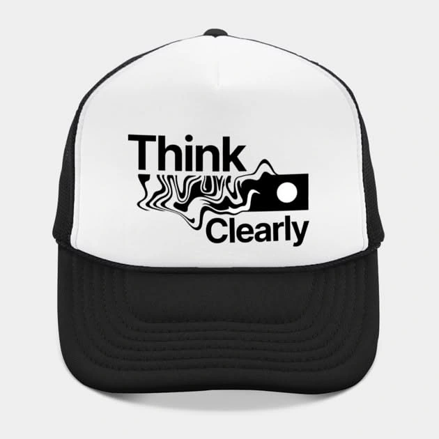 Hats & Caps creative ad: Witty Think Clearly product-copy pairing