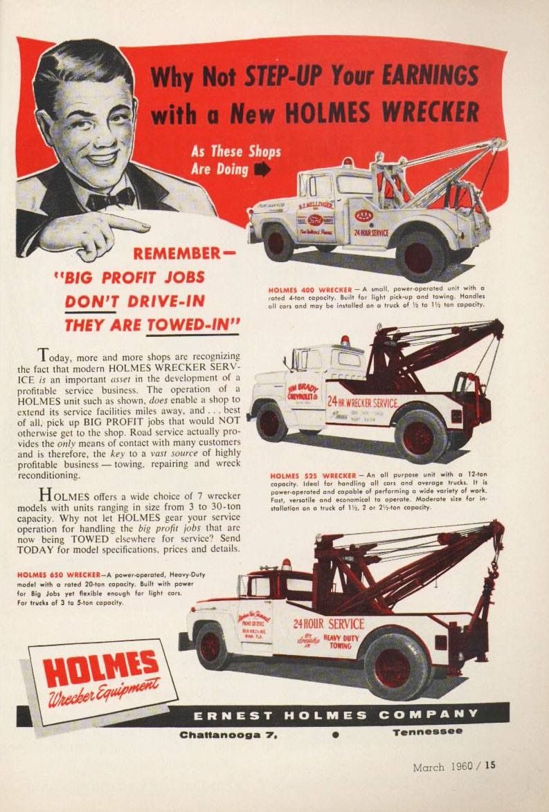 Story: Witty towing-profit vintage advertisement