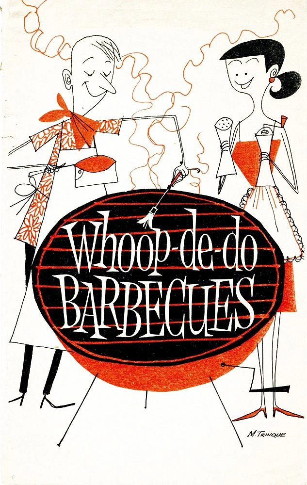 BBQ & Grill Restaurants creative ad: Whimsical illustrated barbecue pun poster