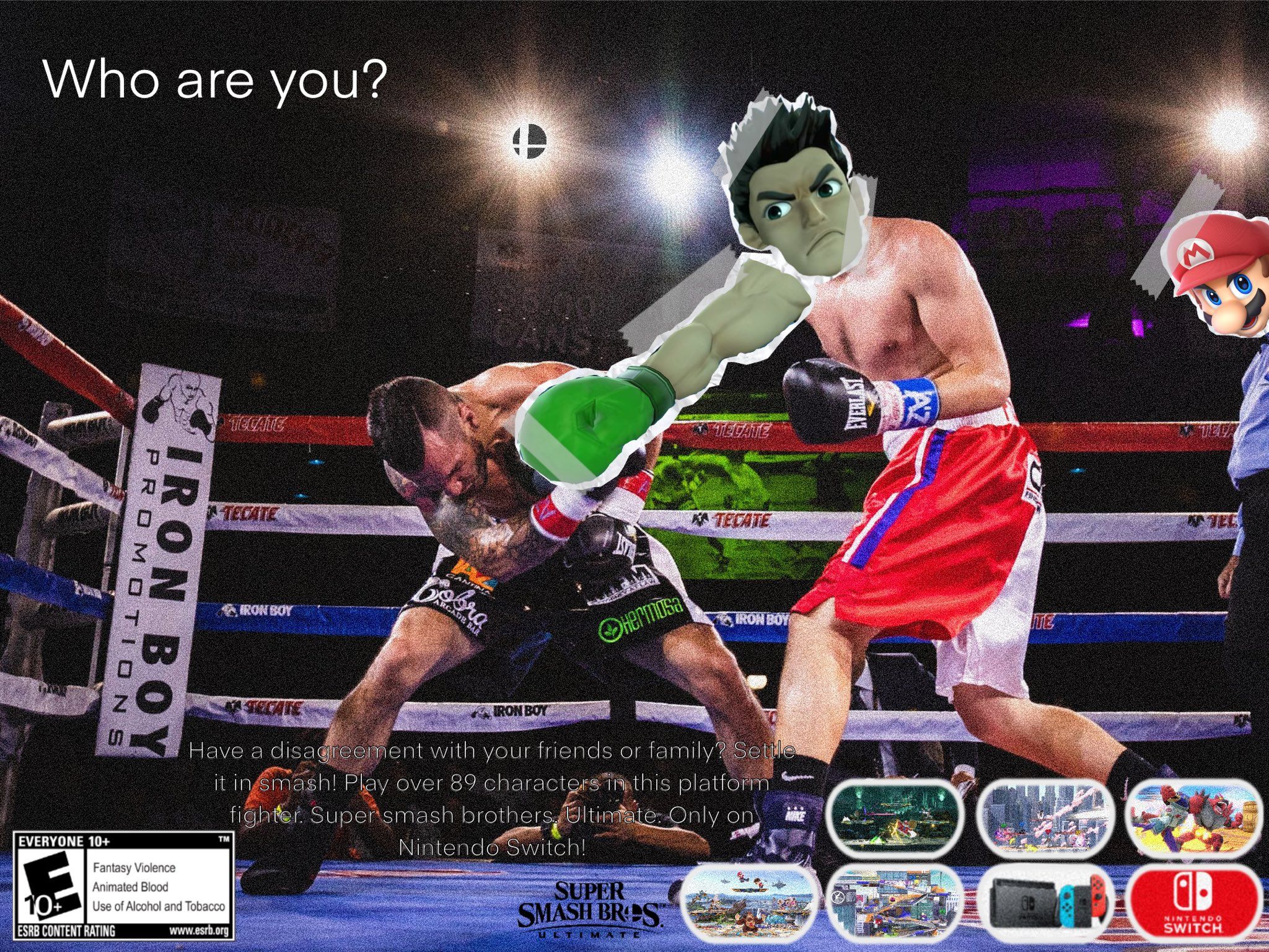 Banner: Smash fighters pasted into real boxing
