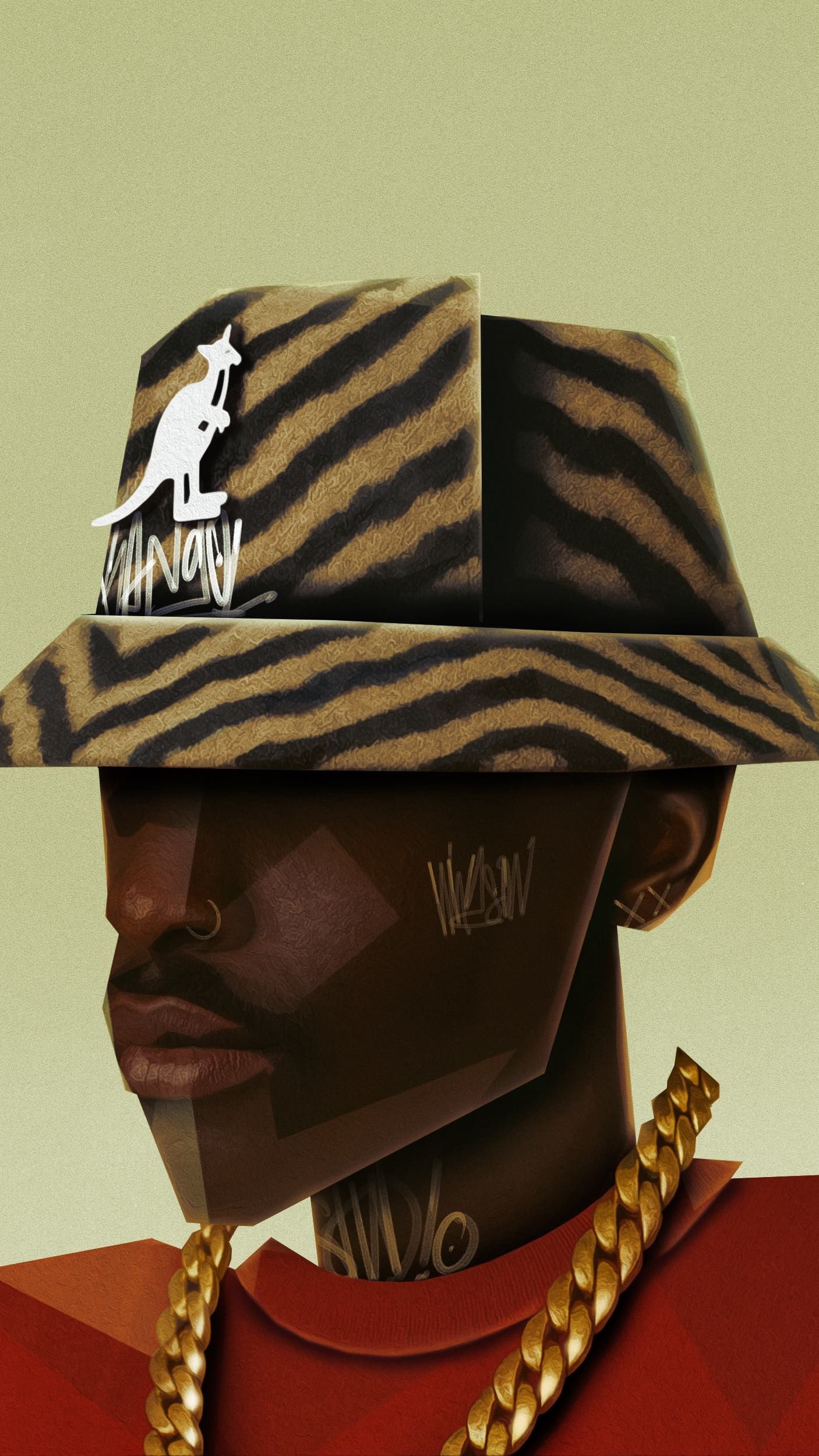 Story: Striking tiger-pattern fashion portrait
