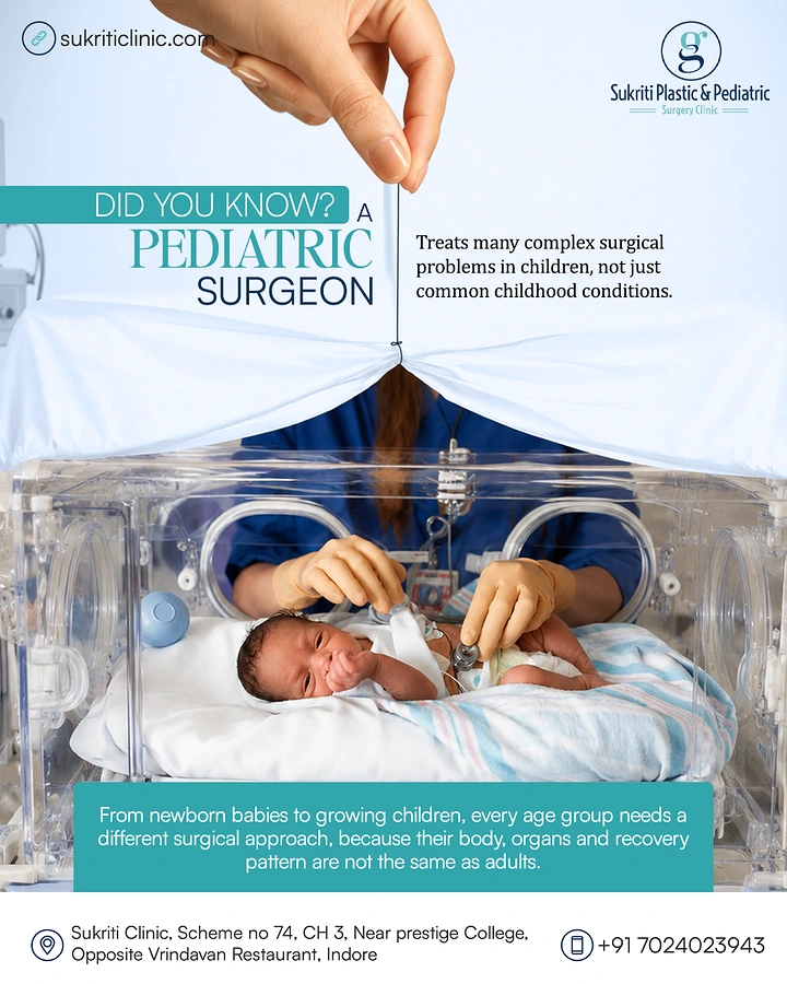 Pediatricians & Children's Clinics creative ad: Clever surgeon-to-baby visual connection