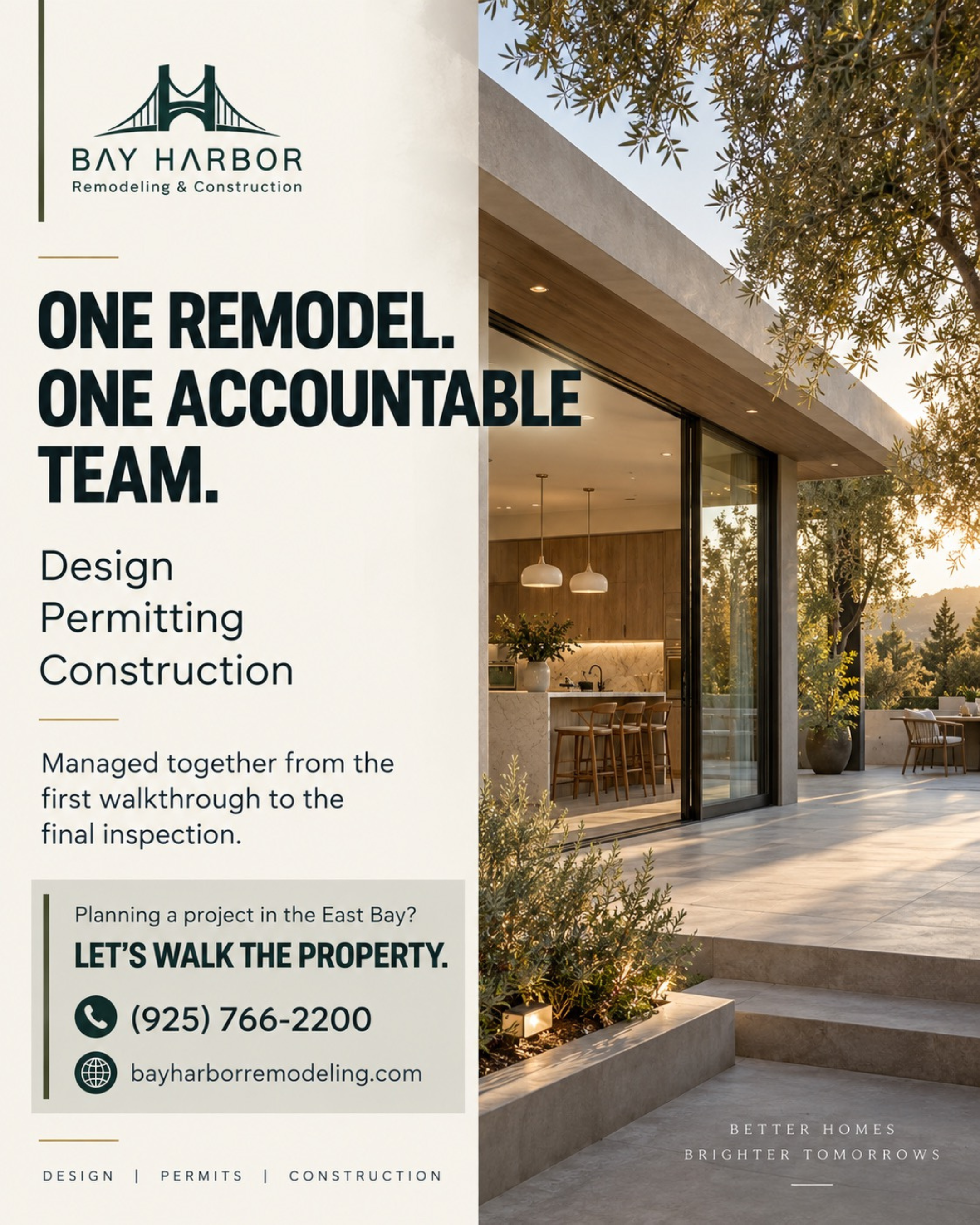 Poster: Contemporary home remodeling and construction service advertisement