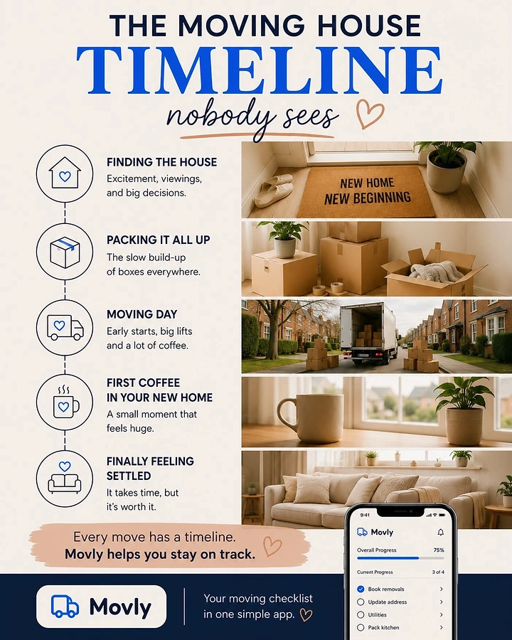 Movers & Packers creative ad: Editorial 'moving timeline nobody sees' storytelling