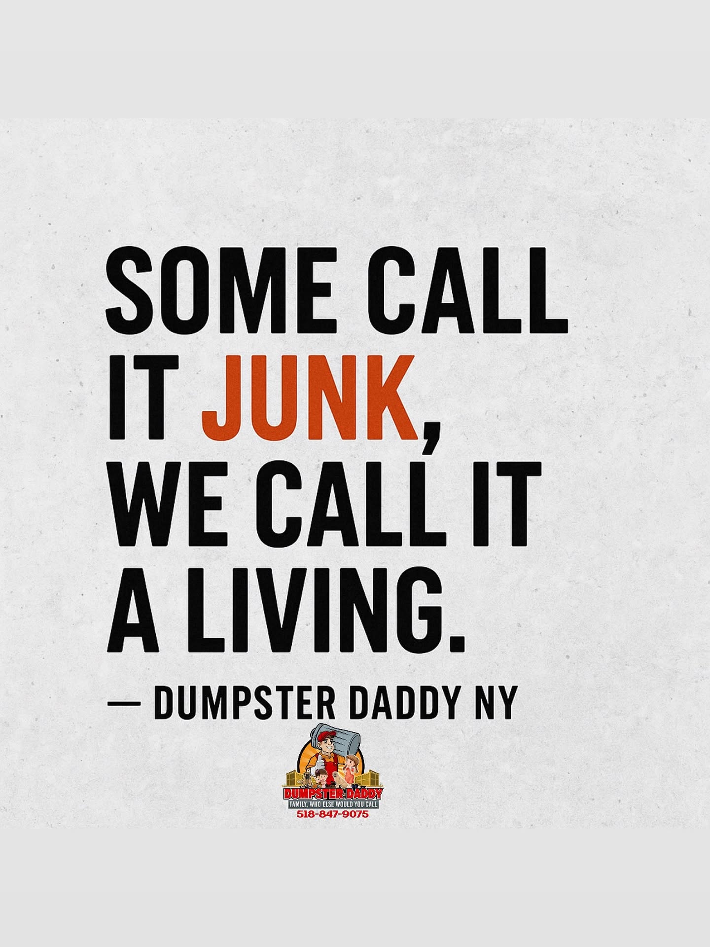 Instagram post: Witty junk-to-living copy concept