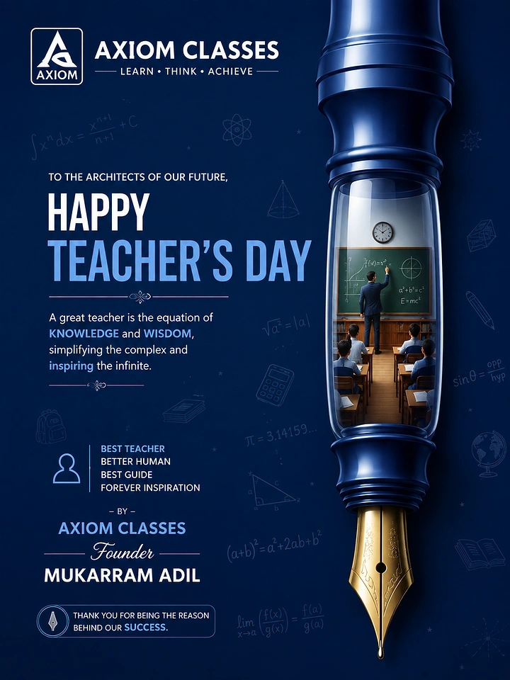 Teachers Day creative ad: Giant fountain pen with a miniature classroom inside its glass barrel