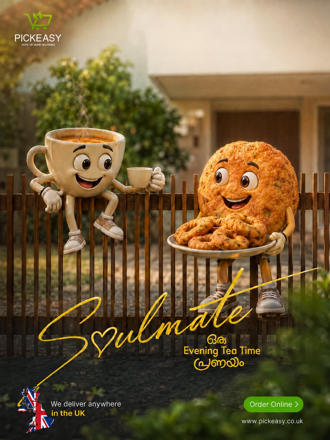 Instagram post: Cup and snack characters as soulmates