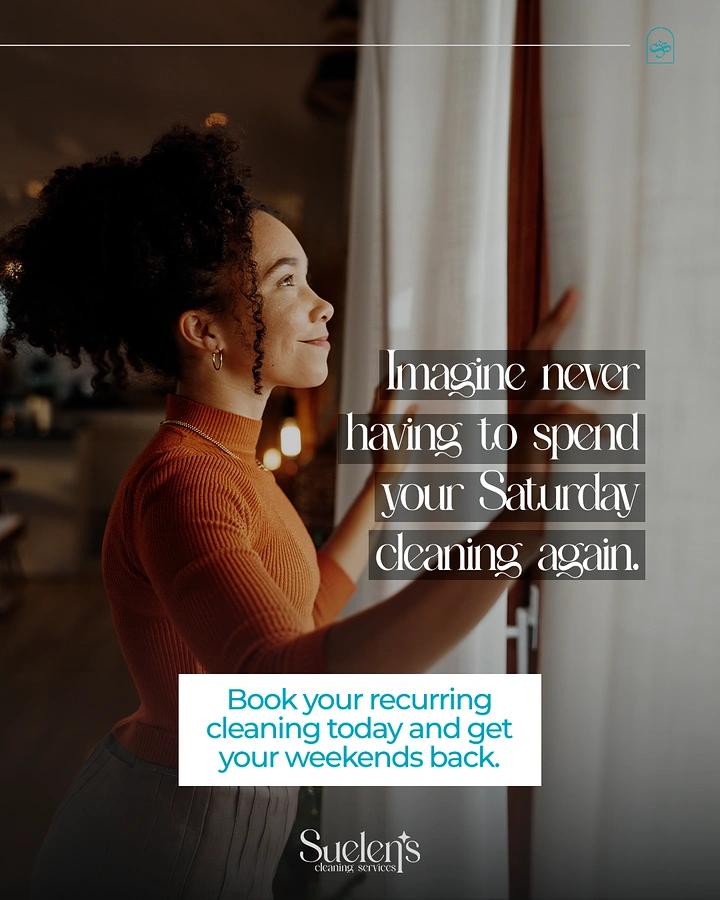 Cleaning Services creative ad: Get your Saturdays back, benefit-led copy