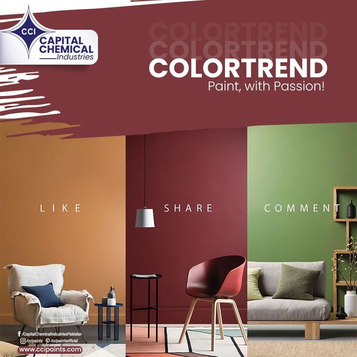 Instagram post: Painted walls as like/share/comment panels