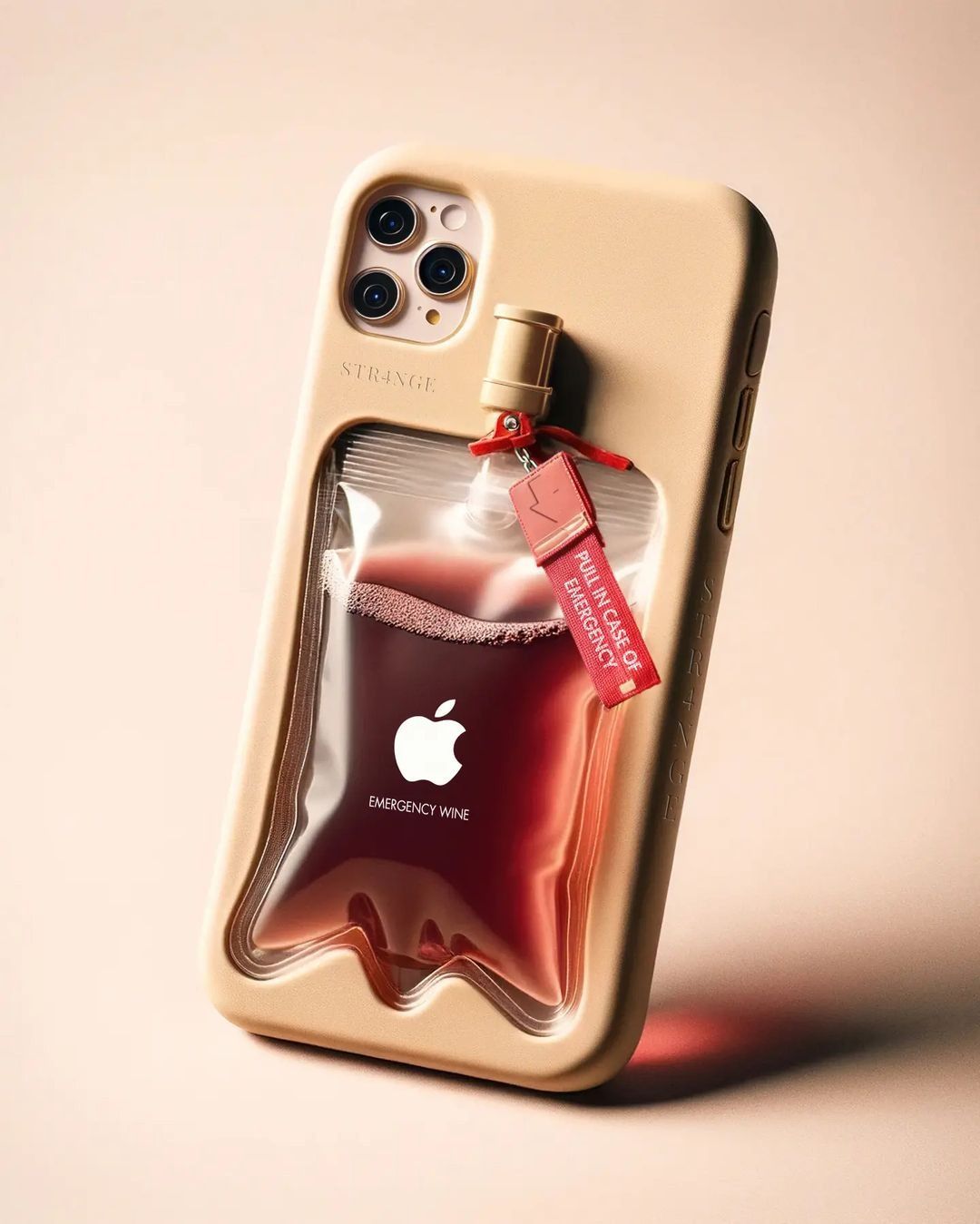 Instagram post: Emergency wine case is an inventive product metaphor