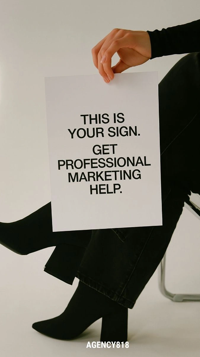 Agency creative ad: 'This is your sign' pun, hand-held sign
