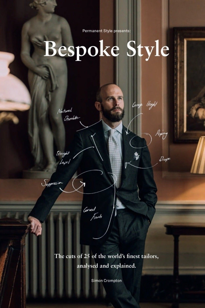 Tailors & Alterations creative ad: Handwritten fit annotations over suited man
