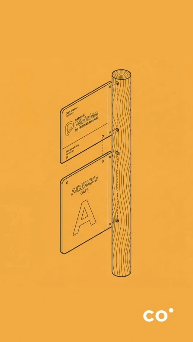 Signage & Sign Makers creative ad: Illustrated signage stack as brand metaphor