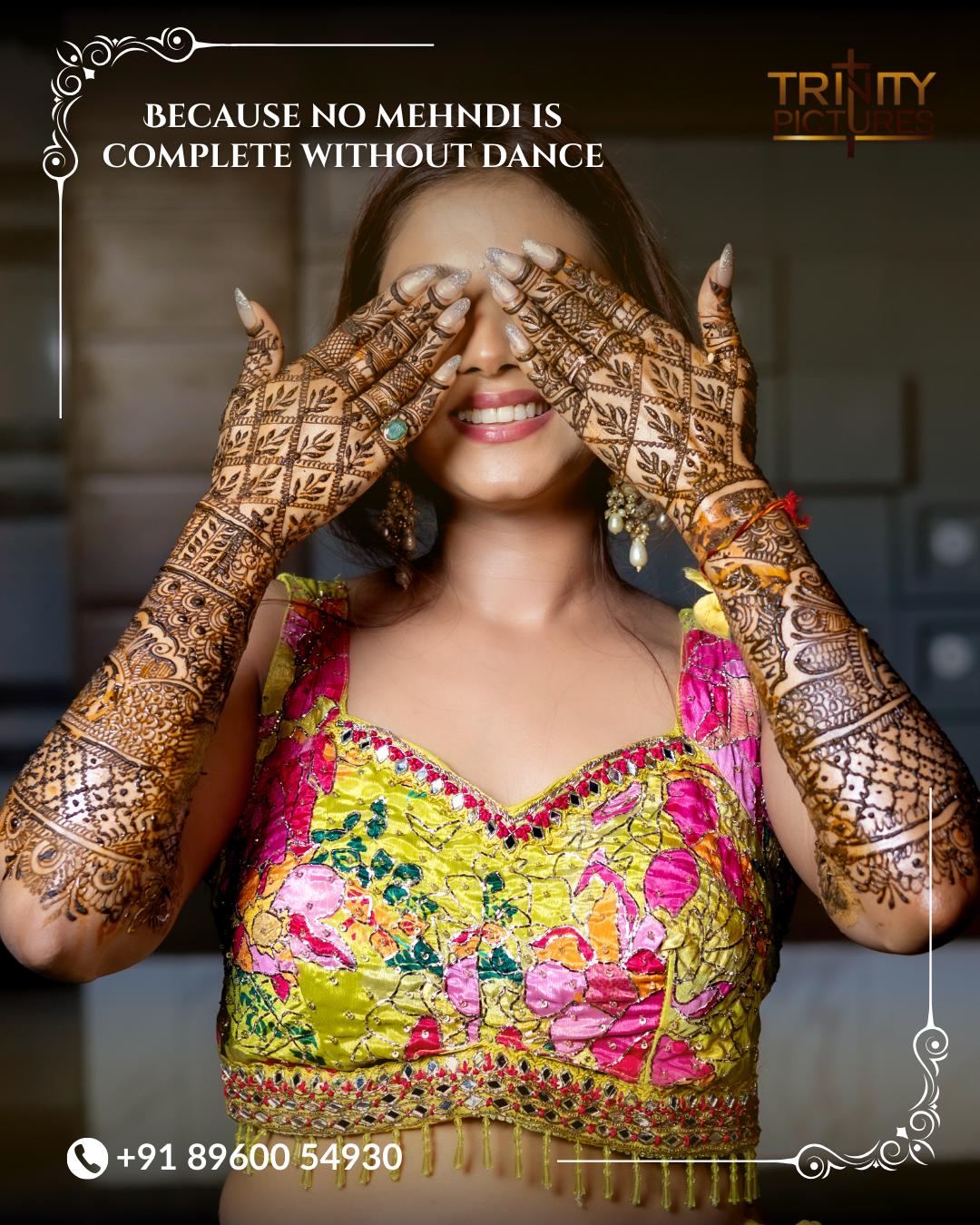 Instagram post: Playful dancing copy paired with hand pose
