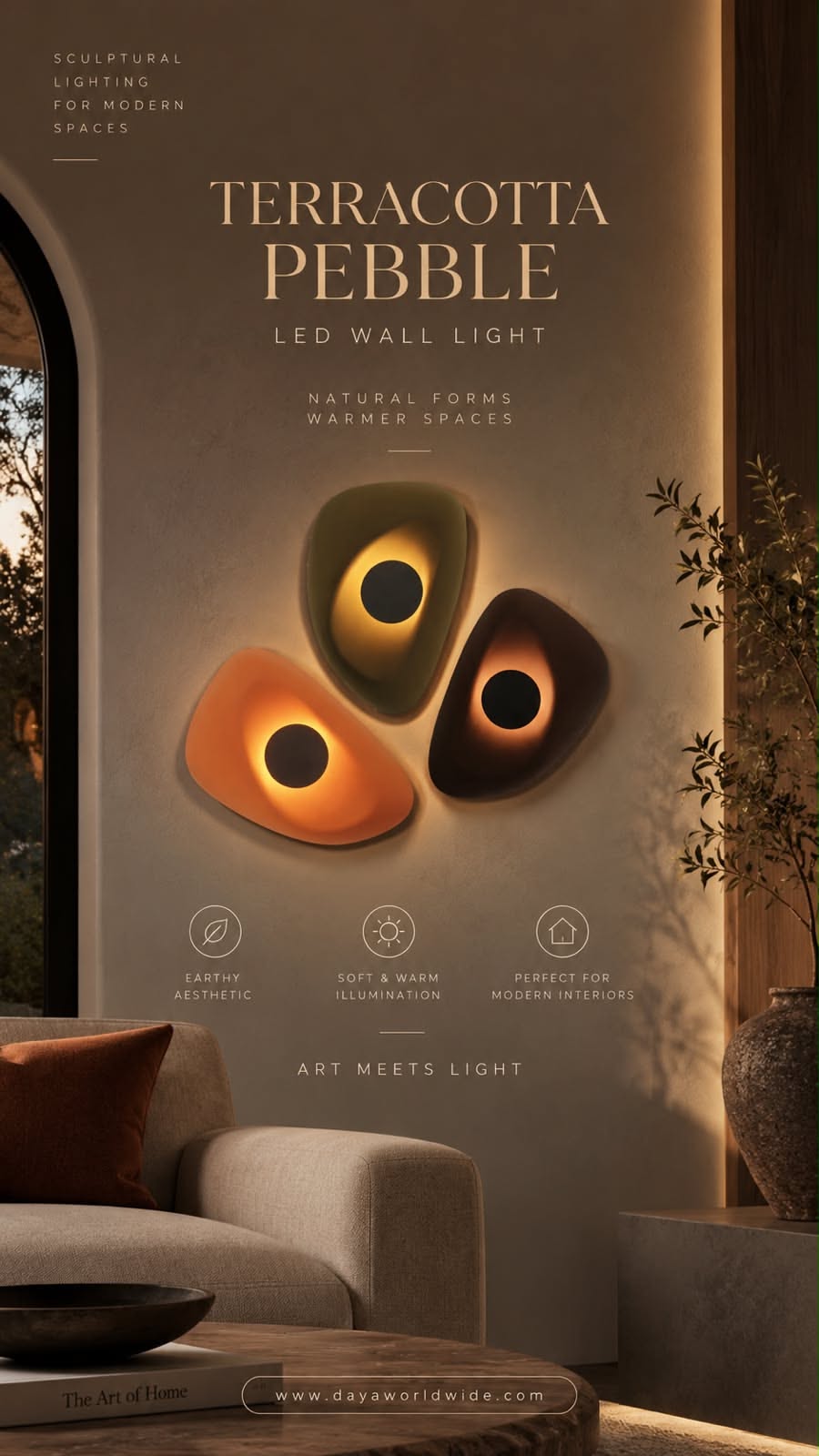Story: Sculptural pebble lamps create memorable metaphor