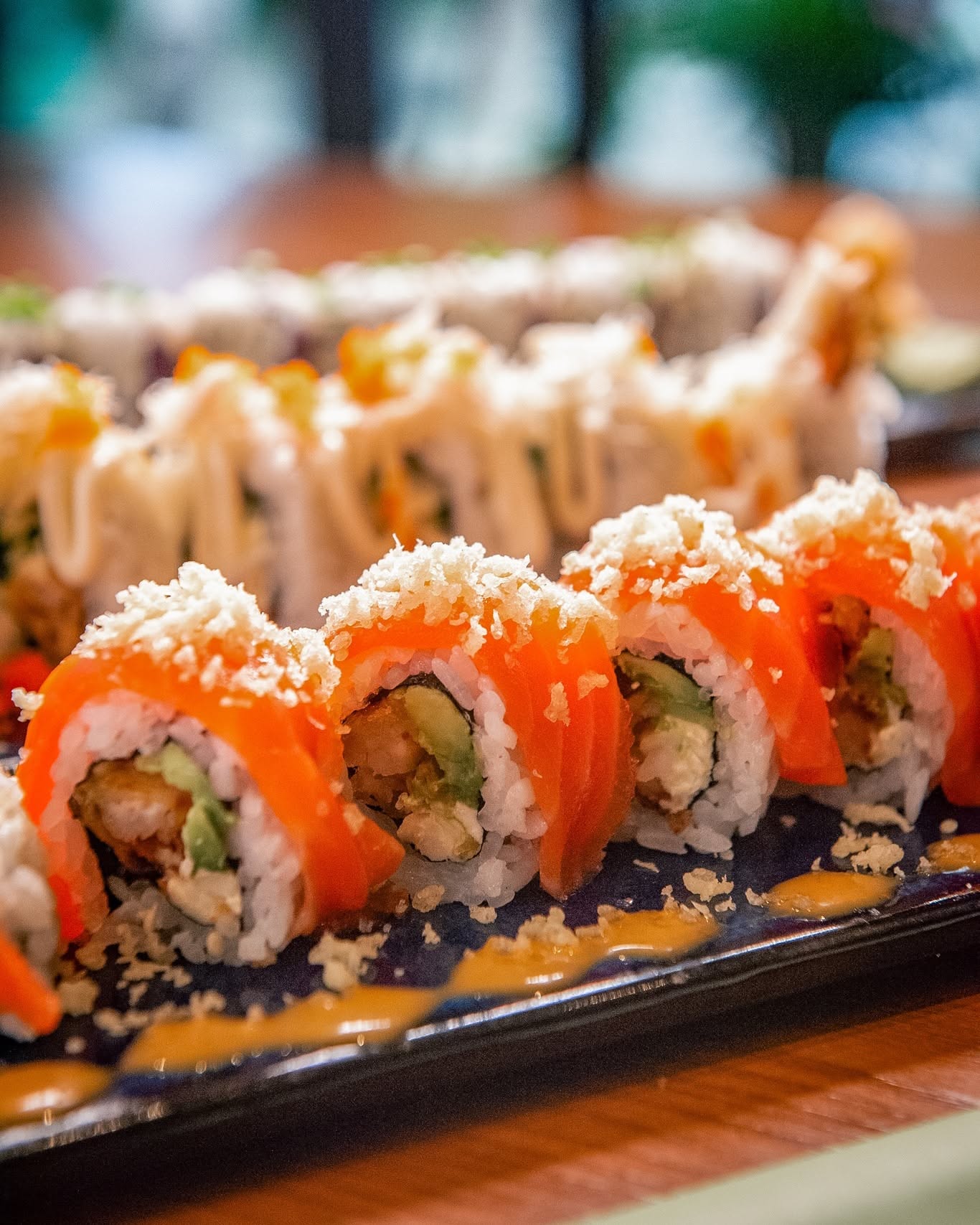 Instagram post: Roll pun connects sushi with Wednesday, slide 2