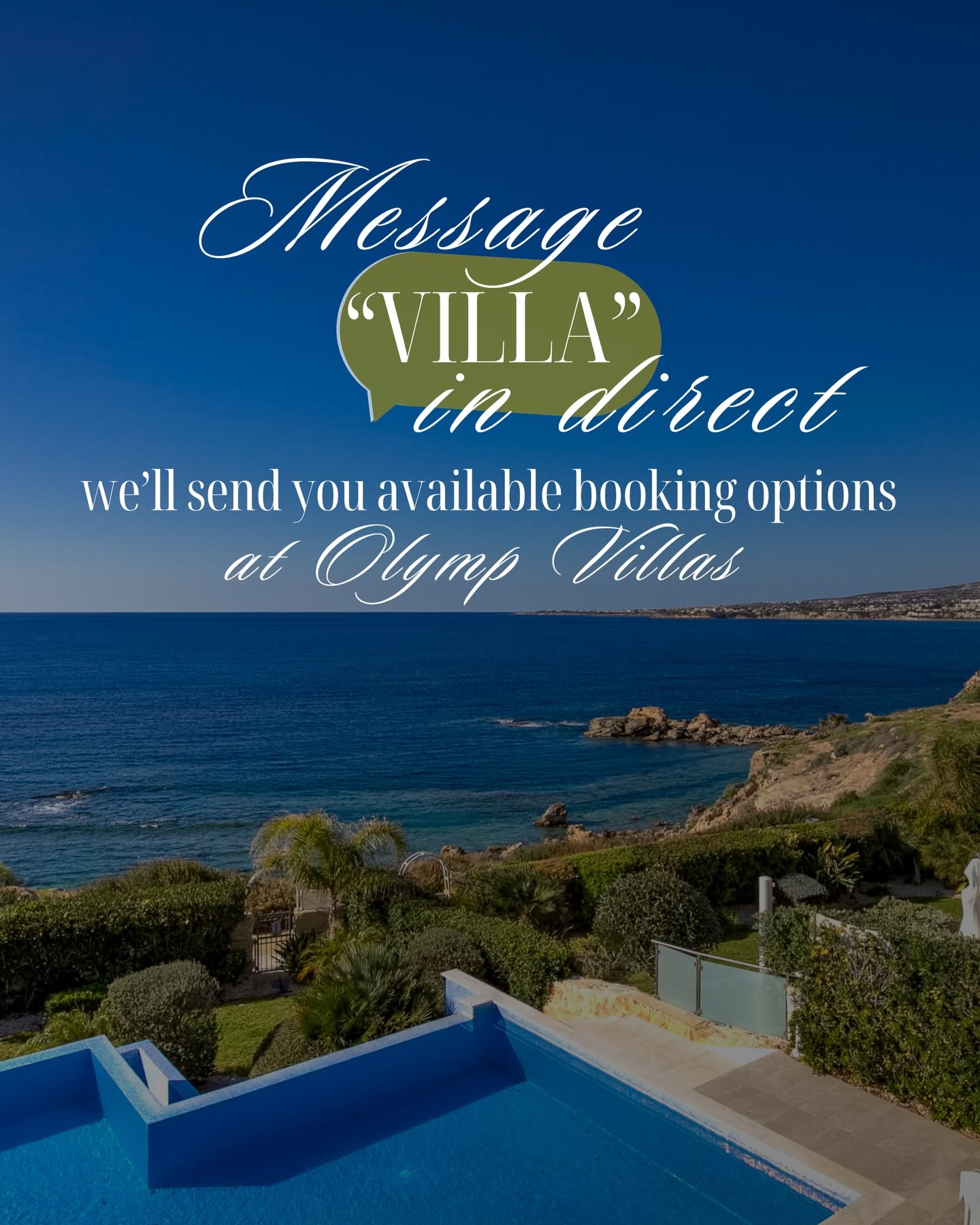 Instagram post: Witty copy positions villa against hotels, slide 10