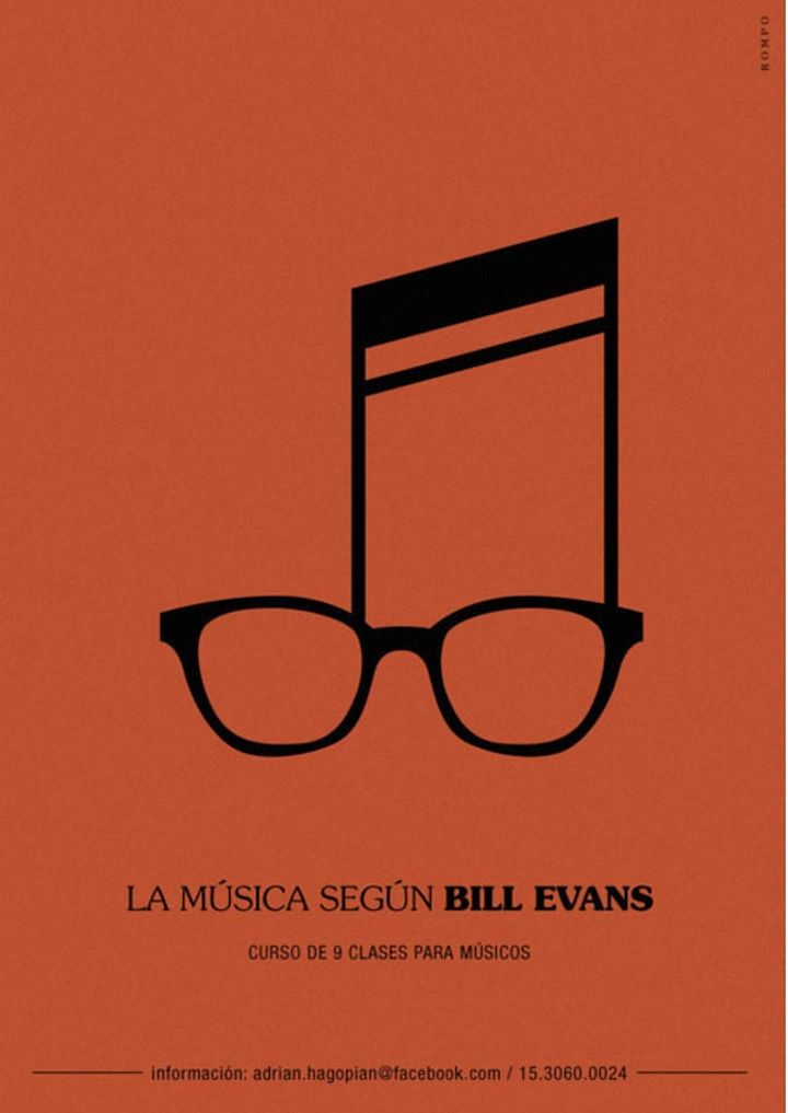 Education creative ad: Music note merged with round eyeglasses