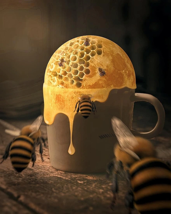 Honey Brands creative ad: Unexpected mug becomes honey vessel
