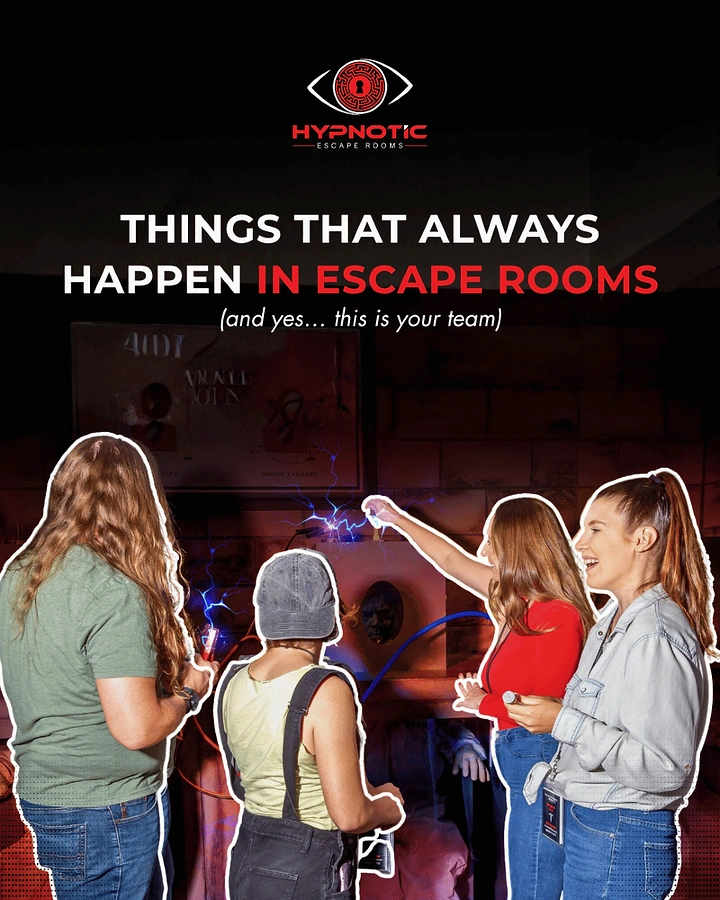 Escape Rooms creative ad: Witty escape-room behavior infographic
