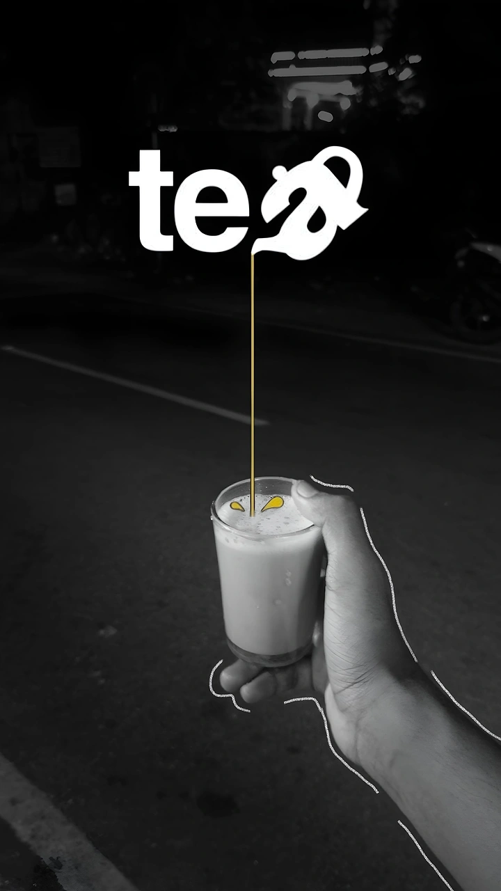 Tea & Chai Brands creative ad: Letter pours tea into glass