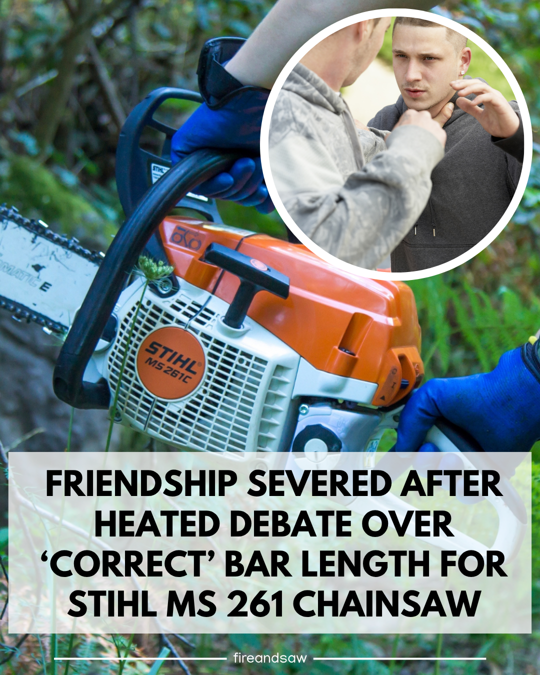 Instagram post: Friendship-severed bar-length debate