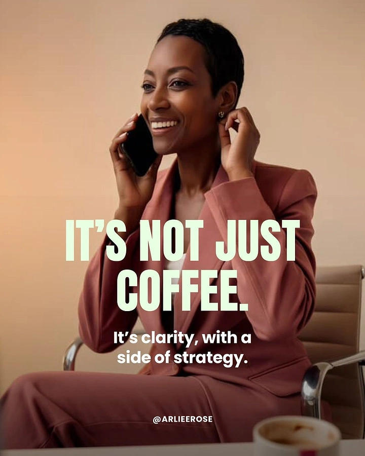 Life & Business Coaches creative ad: Coffee strategy pun gives offer personality