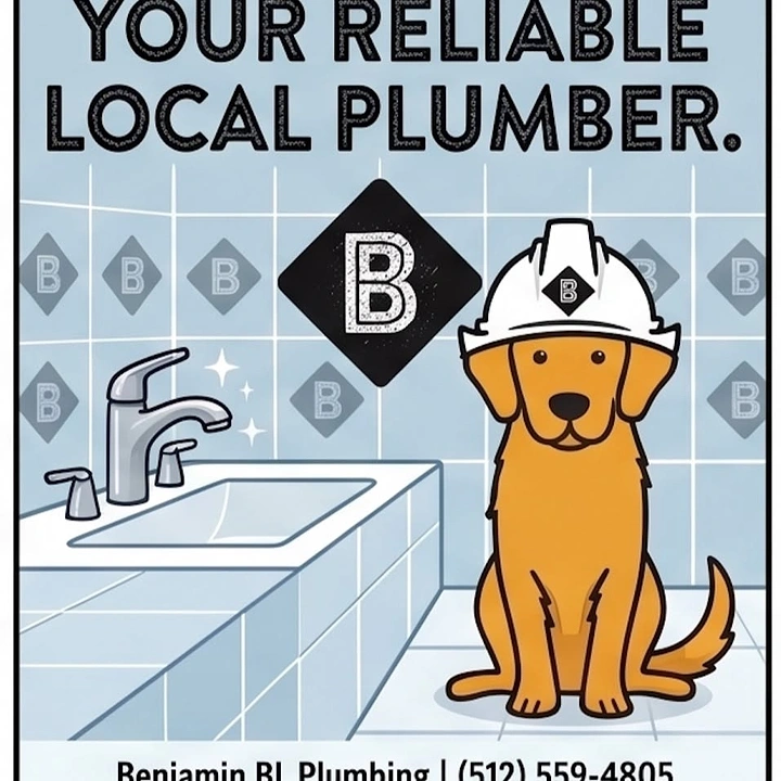Plumbers creative ad: Loyal dog mascot as reliable plumber