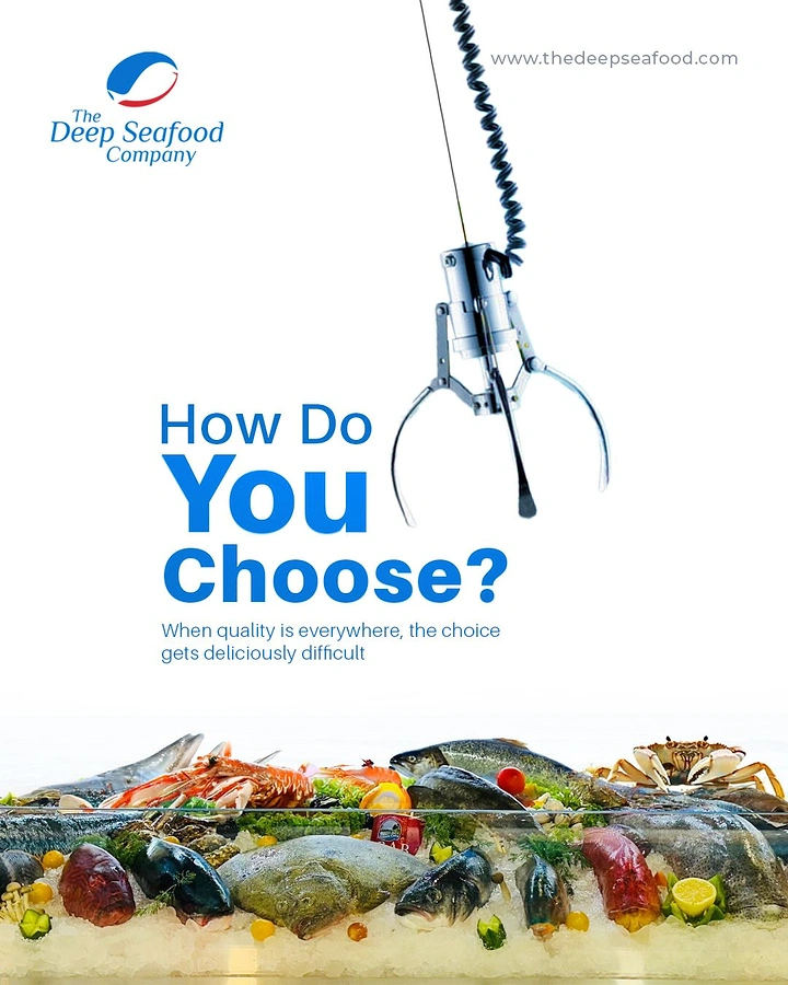 Seafood Restaurants creative ad: Playful claw machine seafood selection metaphor