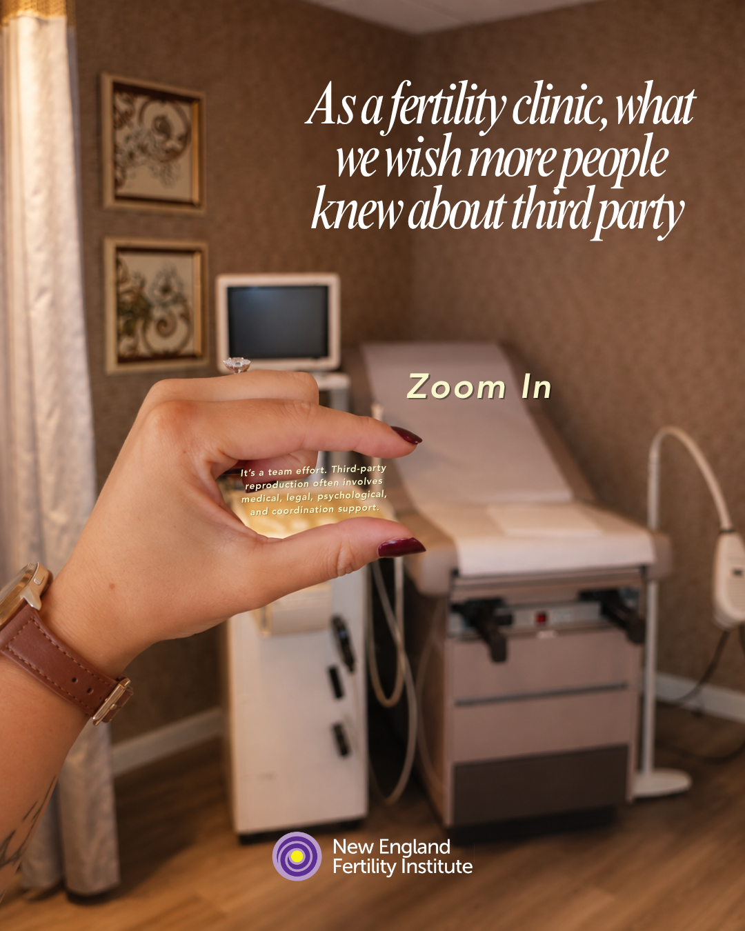 Instagram post: Tiny zoom-in note held in clinic