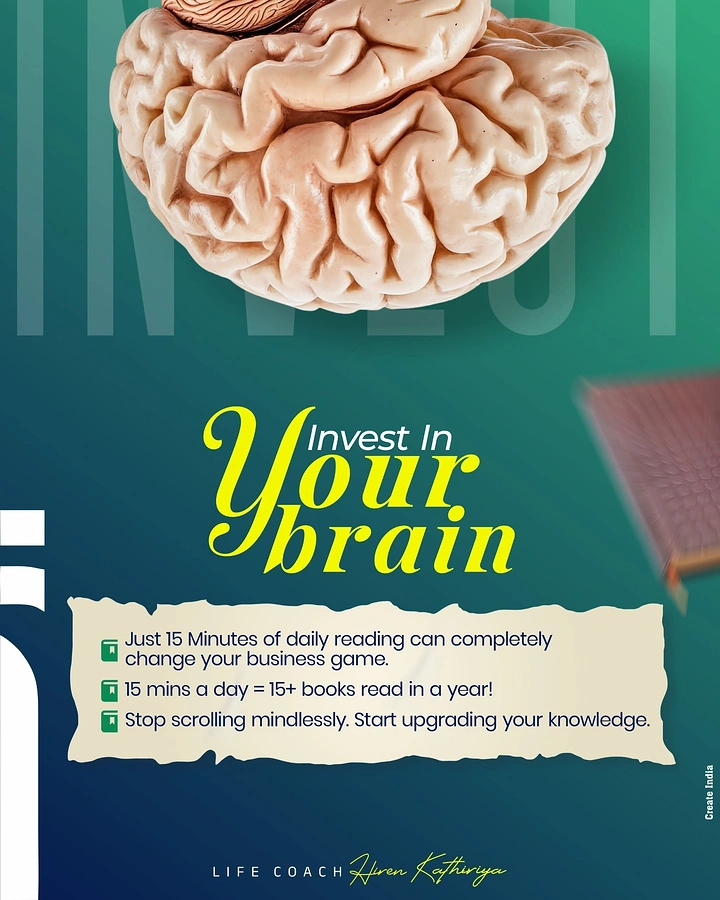 Life & Business Coaches creative ad: Brain becomes the featured investment product