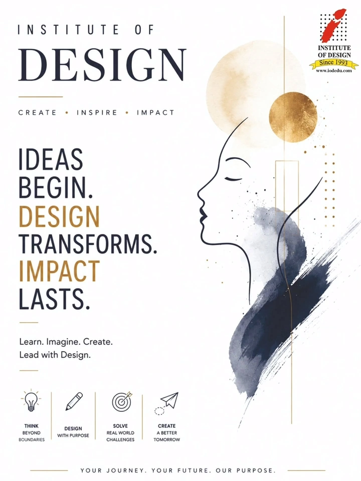 Design & Animation Schools creative ad: Profile silhouette turns design into transformation