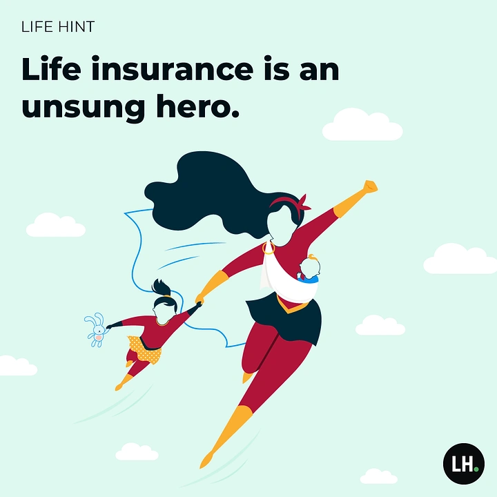Mother's Day creative ad: Superhero mom flying with her kids
