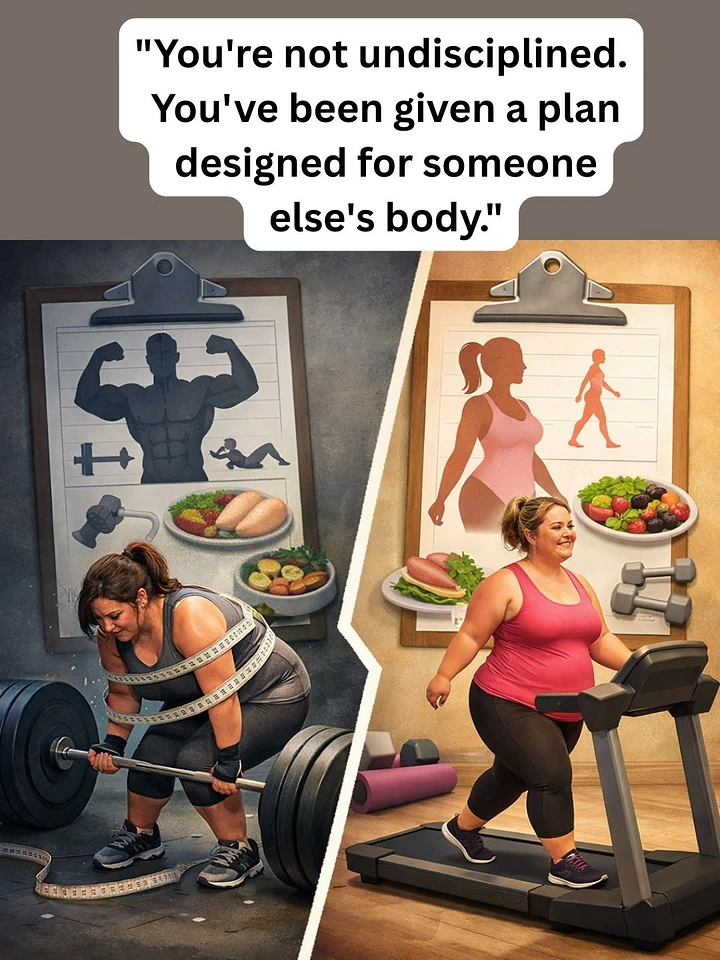 Weight Loss Clinics creative ad: Body-specific plan framed through contrast