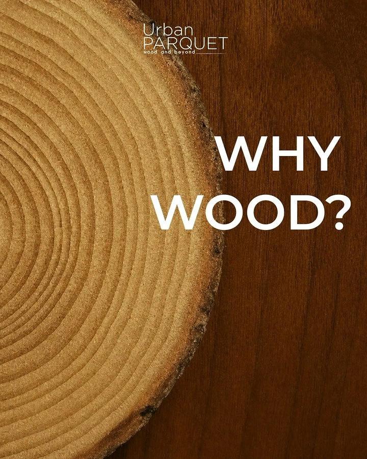 Wooden & Vinyl Flooring creative ad: Wood cross-section answers why wood