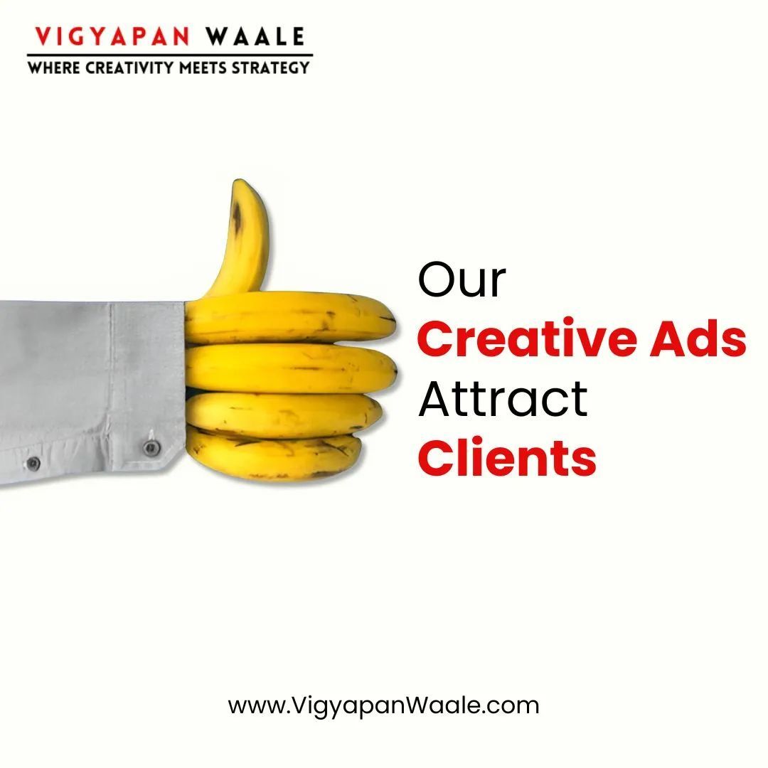 Instagram post: Banana-hand metaphor sells creative ads