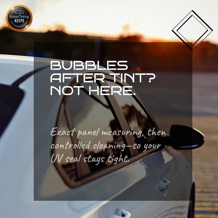 Window Tinting & Car Wraps creative ad: Anti-bubble promise uses issue-focused copy