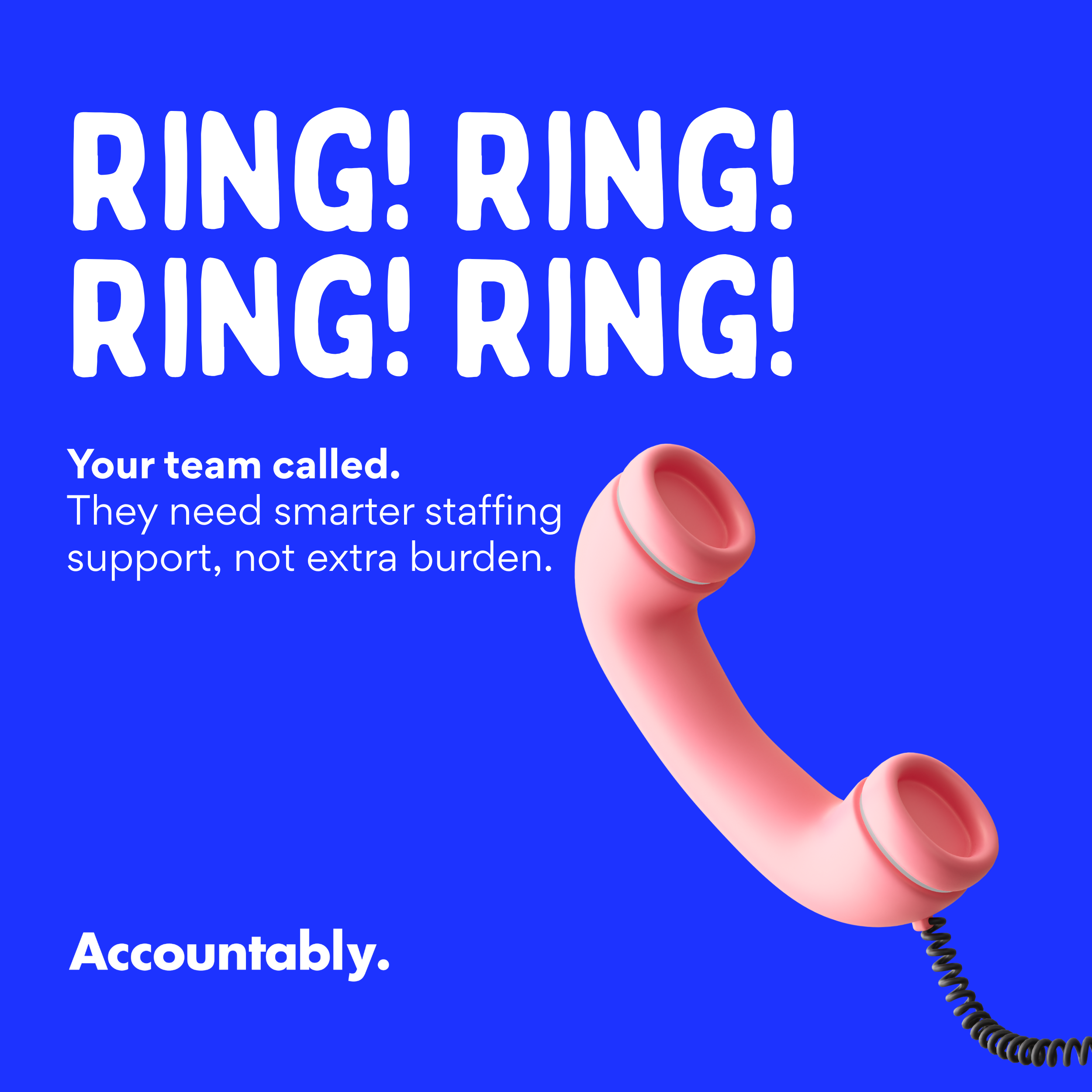 Instagram post: Phone-ringing pun supports staffing offer