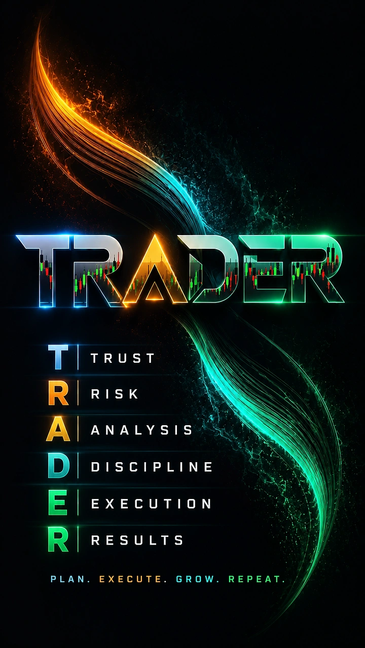 Stock Brokers & Investing creative ad: TRADER acrostic of trading values