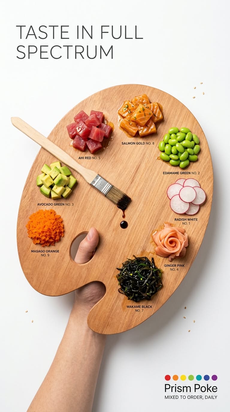 Story: Ingredients arranged as flavor spectrum
