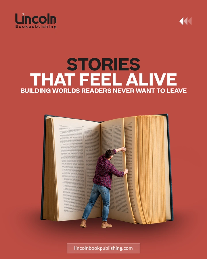 Bookstores creative ad: Man stepping into giant book metaphor