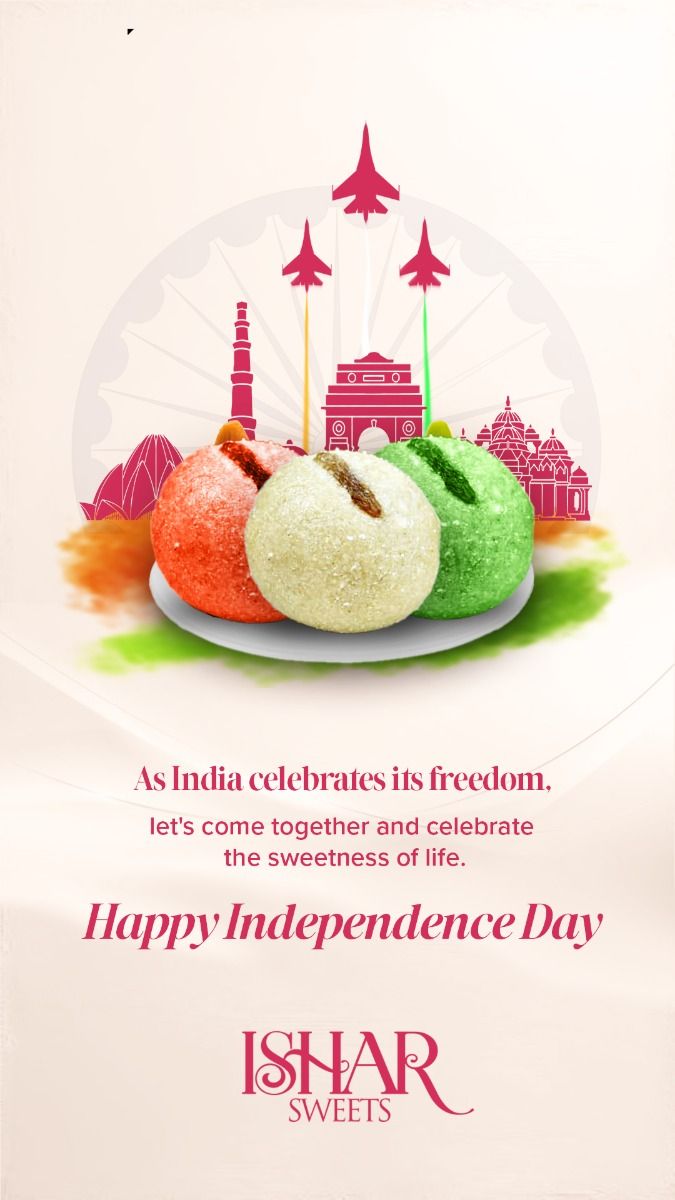 Independence Day Story: Tricolour sweets with jet flypast