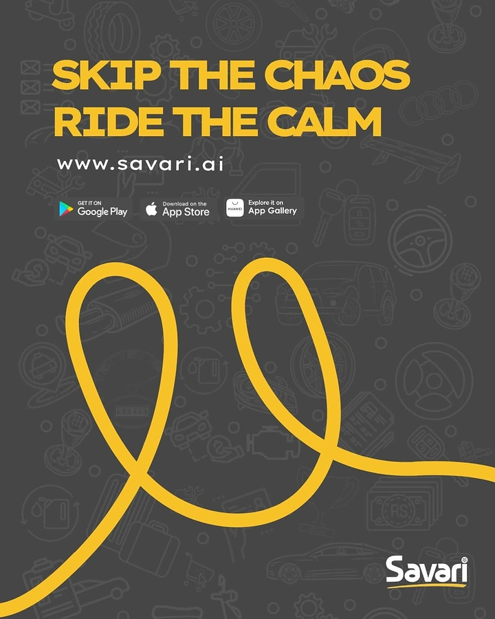 Taxi & Cab Services creative ad: Elegant chaos to calm line metaphor.