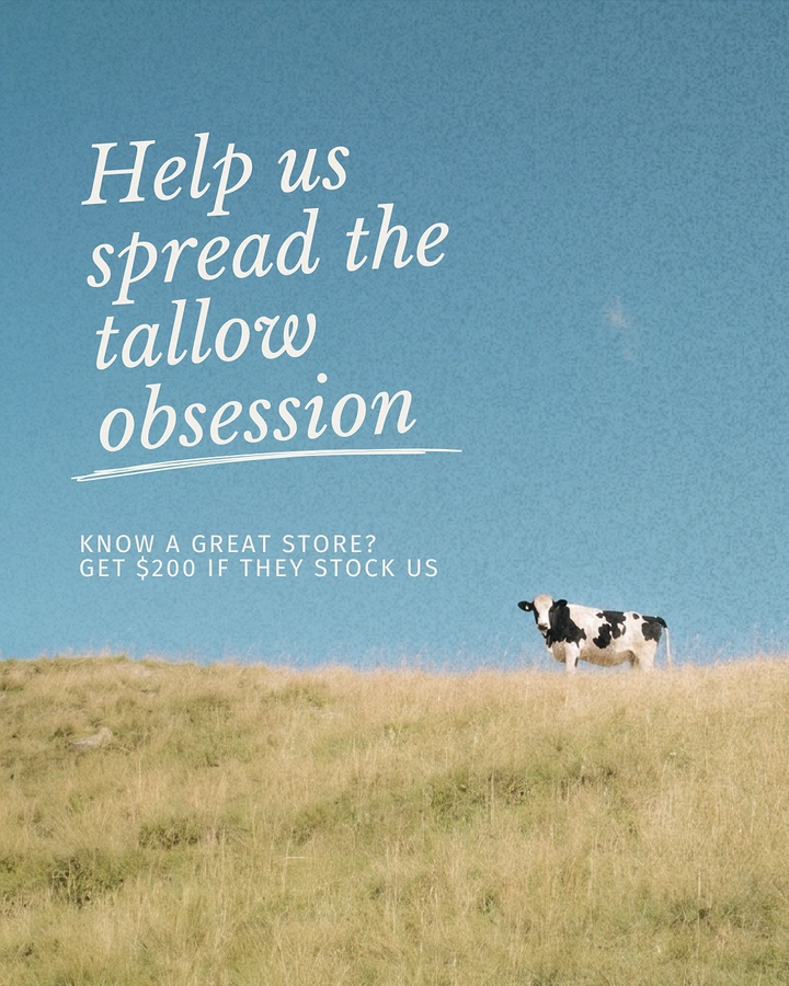 Dairy Brands creative ad: Witty referral copy, minimal pasture
