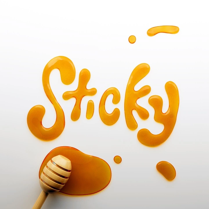 Honey Brands creative ad: Sticky typography creates memorable pun