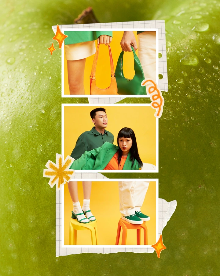Photo Booth Rentals creative ad: Playful oversized photo-strip composition