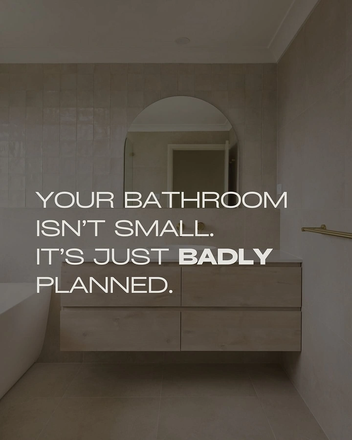 Home Renovation & Remodeling creative ad: Witty copy reframes small-bathroom problem