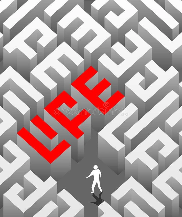 Escape Rooms creative ad: Bold maze composition with escaping figure