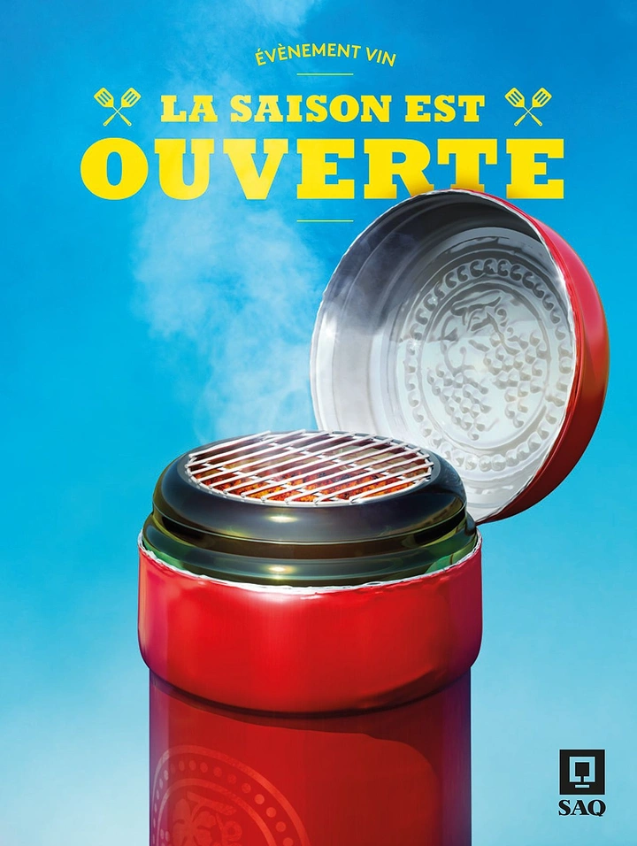 BBQ & Grill Restaurants creative ad: Portable grill turns opening season into visual